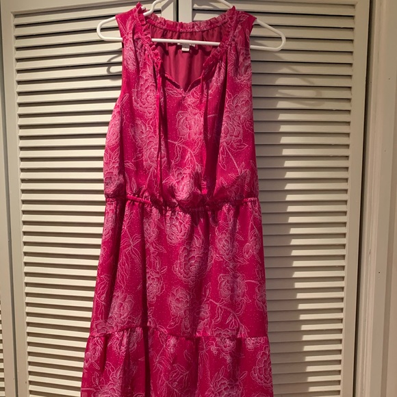 hot pink flower dress